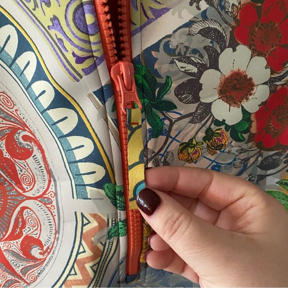 New Johnny Was Boho Neoprene Patchwork One Piece Swimsuit - Picture 6 of 7